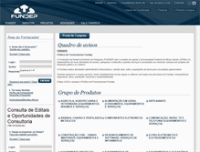 Tablet Screenshot of portaldecompras.fundep.ufmg.br