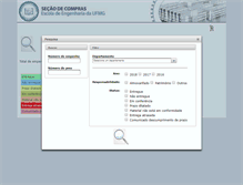 Tablet Screenshot of compras.eng.ufmg.br